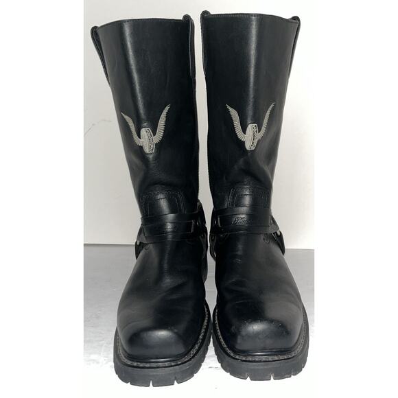 Thorogood 824-6905 Mens 12" Harness Motorcycle Boots Black Sz‎ 8.5 Woman’s 10.5 - Picture 1 of 10